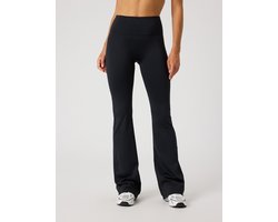 Björn Borg Sportbroek Wijde Pijp Dames - Flare Tight - Gerecycled Polyester - Zwart - Maat L