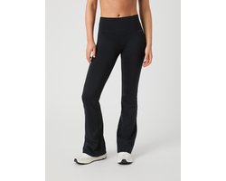 Björn Borg Sportbroek Wijde Pijp Dames - Flare Tight - Gerecycled Polyester - Zwart - Maat XL