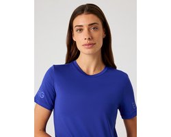 Björn Borg Sportshirt Dames - Trainingshirt Korte Mouw - Gerecycled Polyester - Blauw - Maat M