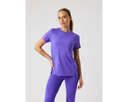 Björn Borg Sportshirt Dames - Trainingshirt Korte Mouw - Gerecycled Polyester - Paars/Roze - Maat S