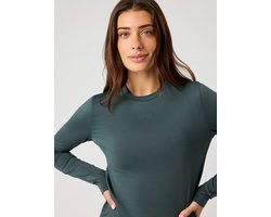 Björn Borg Sportshirt Lange Mouw Vrouwen - Longsleeve Dames - Gerecycled Polyester - Urban Chic Groen - Maat L