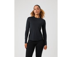Björn Borg Sportshirt Lange Mouw Vrouwen - Longsleeve Dames - Gerecycled Polyester - Zwart - Maat M