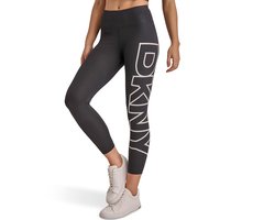Dkny Balance Compression Exploded Logo 7/8 High Waist Leggings Zwart S Vrouw