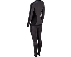 Falcon Dames Thermobroek lange broek - Zwart/Grijs - Maat XL