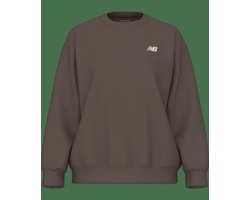 NEW BALANCE - sport essentials french terry crew w - Sweater dames - Donkergroen