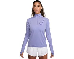 Nike nike swoosh womens 1/2-zip in de kleur paars.