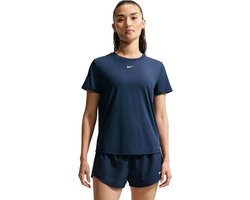 Nike One Classic Dri-fit Dames Training T-shirt Fn2798-413 - Kleur Blauw-multicolour - Maat M