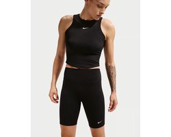 NIKE - one women's high-waisted 8i bi - Korte trainingslegging dames - Zwart, wit
