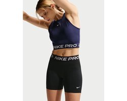 NIKE - pro women's mid-rise 5i biker - Training short dames - Zwart, wit