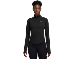 Nike Tempo Swoosh Dri-fit Dames Half-zip Top Hv2842-010 - Kleur Zwart-wit - Maat M