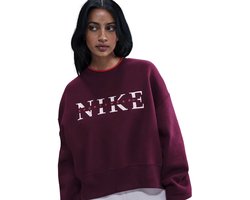 NIKE - w nsw phnx flc crew gls - Trui dames - Rood