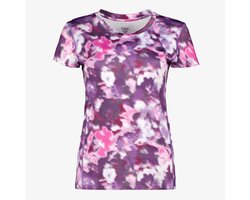 Osaga dames sport T-shirt met bloemenprint paars - Maat XL