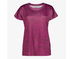 Osaga dames sport T-shirt met panterprint paars - Maat XL