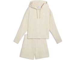 PUMA Short Hooded Relaxed Suit 5” TR Dames Trainingspak - Alpine Snow