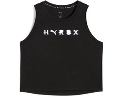 PUMA - w puma x hyrox cloudspun thermoadapt crop tank - Training t-shirt korte mouw dames - Zwart