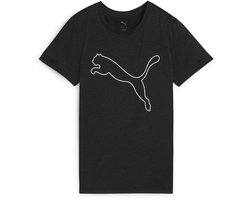 PUMA W TAD ESSENTIAL Heather Logo Tee Dames Sportshirt - Puma Black Heather