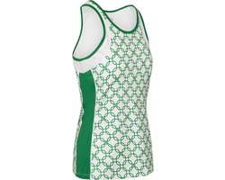 Robey Tennis Dropshot Singlet Dames - Wit / Groen | Maat: XS
