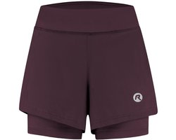 Rogelli Essential 2-in-1 Hardloopshort Dames - Sportshort - Aubergine - Maat S