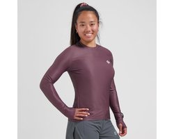Rogelli Essential Dames Hardloopshirt Lange Mouwen - Sportshirt - Aubergine