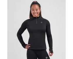 Rogelli Essential Dames Hardloopshirt Lange Mouwen - Sportshirt met Rits - Zwart