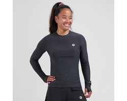 Rogelli Essential Dames Hardloopshirt Lange Mouwen - Sportshirt - Zwart