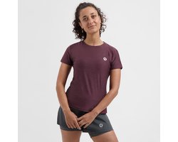 Rogelli Essential Hardloopshirt Dames - Sportshirt - Aubergine - Maat XL
