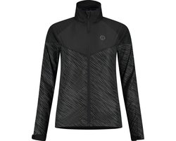 Rogelli Essential HI VIS Hardloopjack Dames - Running Jacket Reflecterend - Zwart - Maat M