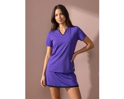 Sjeng Sports ISADORE - Maat: L Dark Blue - Tennis Shirt Vrouwen - Sportshirt - 87% polyester, 13% elastaan, single jersey