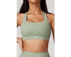 Sports Bra Dames – Sage – Ondersteunende Sport BH – Fitness, Yoga & Pilates – Comfortabele Pasvorm – S