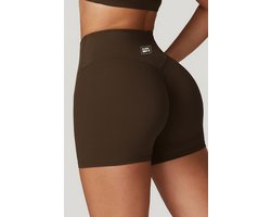 Sports Shorts Dames – Cacao – Stretch & Comfort – Fitness, Yoga & Pilates – Sneldrogend – M