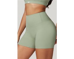Sports Shorts Dames – Sage – Stretch & Comfort – Fitness, Yoga & Pilates – Sneldrogend – S