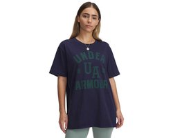 Under Armour Heavyweight Oversized Collegiate T-shirt Met Korte Mouwen Blauw XS Vrouw