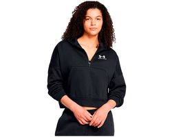 Under Armour Icon Fleece Oversized Sweatshirt Met Halve Rits Zwart S Vrouw