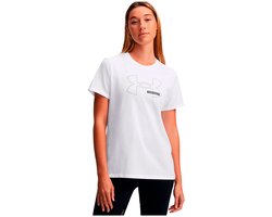 Under Armour Rival Outline T-shirt Met Korte Mouwen Wit M Vrouw
