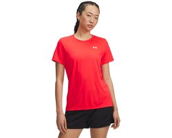 Under Armour Tech SSC - Solid Dames Sportshirt - Rood - Wit