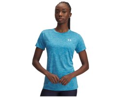 Under Armour Tech SSC - Twist Dames Sportshirt - Blauw - Wit