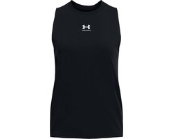 Under Armour UA Rival Muscle Tank-BLK Dames Sportshirt - Zwart - Wit