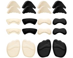 10 paar - schoenvullers met hoge hakkussentjes - Verstelbare teenvullers, binnenzolen, hielgrepen, voeringinzetstukken - hoge hakken - Inlegzolen in meerdere maten