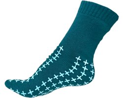 Antislip sokken - maat 35-38 - Groen - voor dames en heren - Ziekenhuis sokken