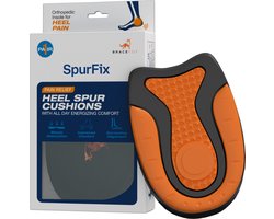 Bracefox® Hielspoor zooltjes ‘SpurFix’ | Hielspoor inlegzolen | Hakverhoger | Per Paar | Orthopedische Gel Hielkussens | Plantar Fasciitis | Gelzooltjes | Mannen & Vrouwen | Maat 40-46