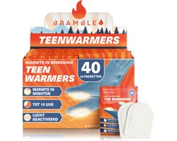 BRAMBLE - Teenwarmers - 80 Stuks (40 Paar) - Ultradun - Tot 10 Uur Warmte
