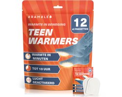 BRAMBLE - Voetwarmers - 24 Stuks (12 Paar) - Ultradun - Zelfklevend - Tot 10 Uur Warmte