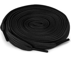 Ecorare - Zwarte schoenveters 100 cm - Plat - Veters met strakke uitstraling