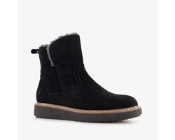 Hush Puppies gevoerde suede dames boots zwart - Maat 39 - Echt leer