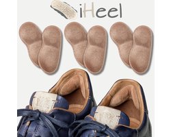 iHeel® pads - 3-Pack (6 stuks) - Voorkomt Zere Hielen en Blaren - Vervangt Dagelijkse blarenpleisters - Anti-Slip / -Slijtage / -Blaren - Comfortabel - Hielbeschermers - Hiel Kussens / Grips / Pads / Zooltjes / Grepen - Heel Pads - Schoenverkleiner