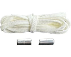 Knaak Plat Elastische Veters - Niet meer strikken - Wit - Schoenveter - 1 Paar - Rekbaar tot 150 cm