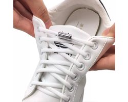 Lace Force® Elastische Veters - Niet Meer Strikken! - Wit - Schoenveters - Comfort & Gemak