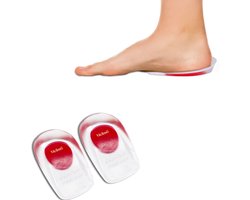 Melmö Hielspoor Zooltjes Gel - Inlegzolen - Inlegzolen voor Hielspoor, Fasciitis Plantaris & Platvoeten - 2 stuks - Maat 35/39 - Rood