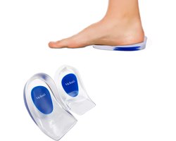 Melmö Hielspoor Zooltjes Gel - Inlegzolen - Inlegzolen voor Hielspoor, Fasciitis Plantaris & Platvoeten - 2 stuks - Maat 40/45 - Blauw