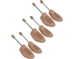 Multipack 3 paar houten spiraalveerschoenspanners van formaat. 36-48 (set van 3 paar) multiverpakking